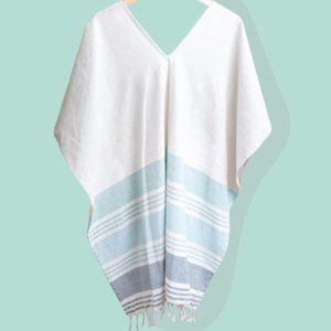 Tribe alive caftan cover up poncho sarong seafoam